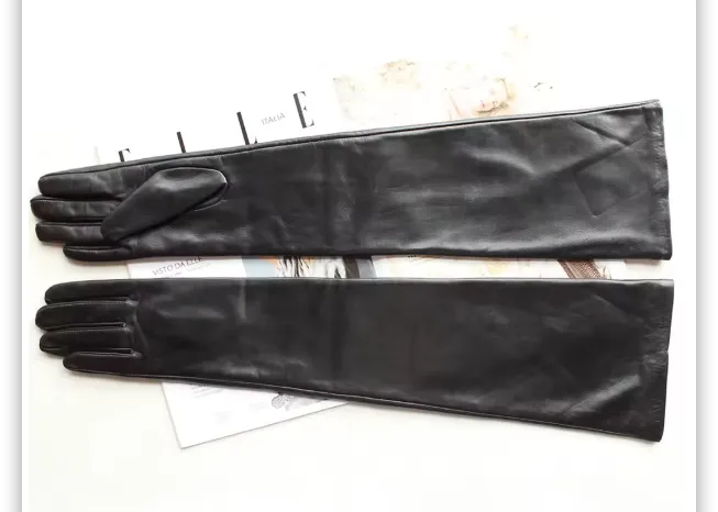New Women's Super Long Leather Gloves – best price online | Kadoo Click