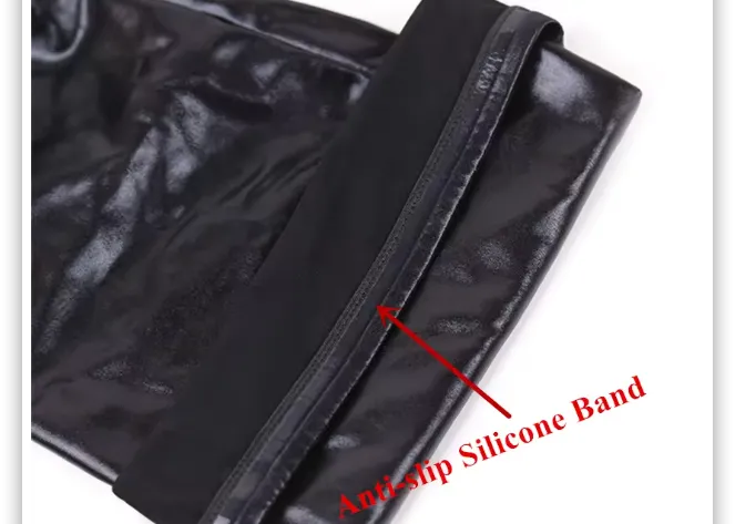 Leather Thigh High Stockings Back Zipper Silicone – best price online | Kadoo Click